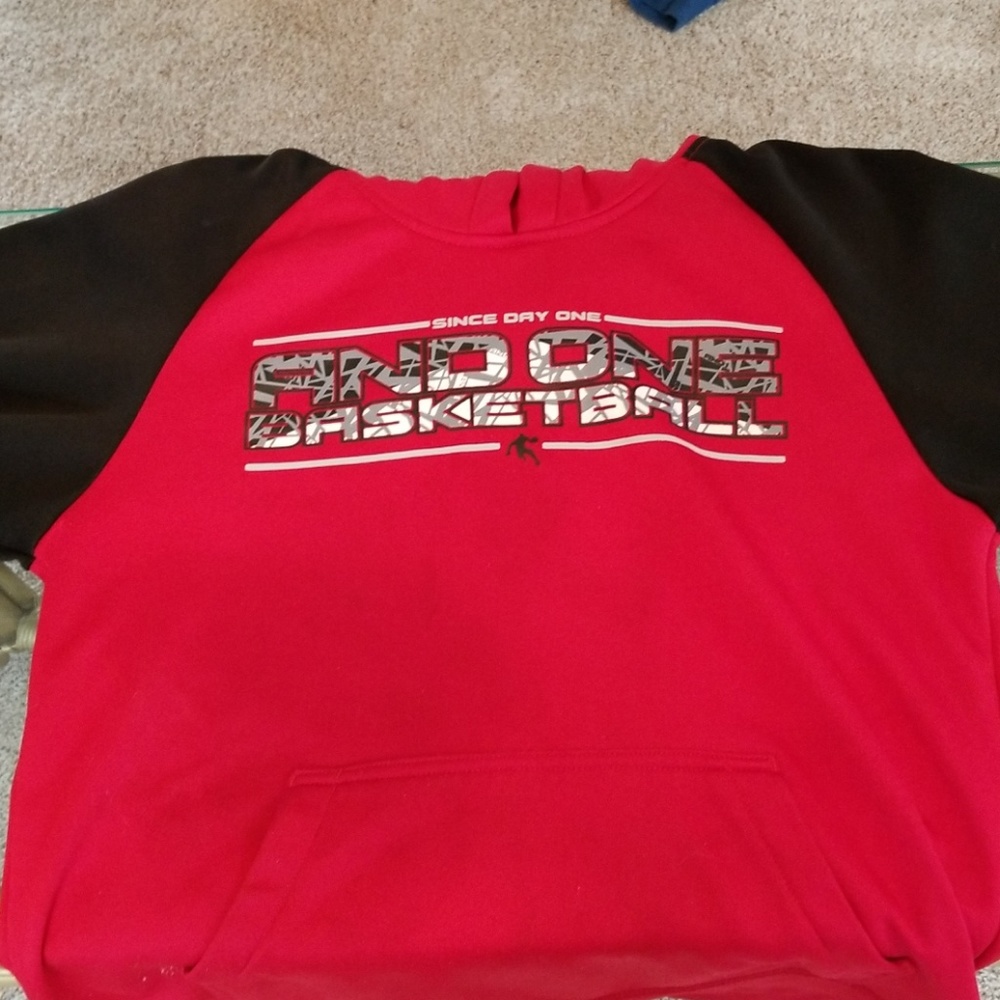 AND1 red and black sweatshirt